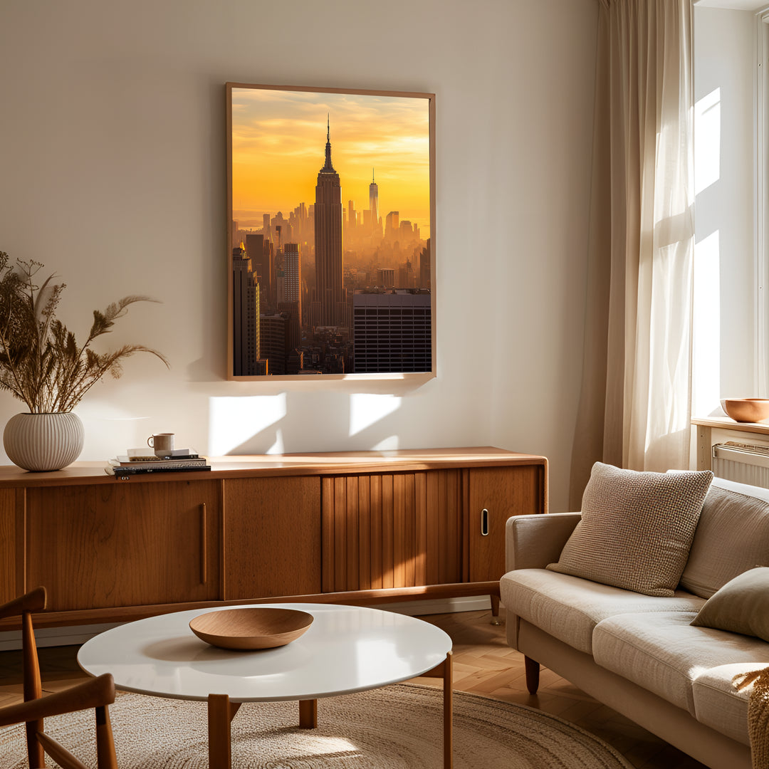 Gyldne Øjeblikke – New York Empire Solnedgang