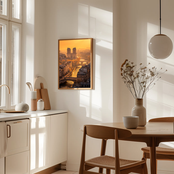 Gyldne Øjeblikke – Paris Seine Solnedgang
