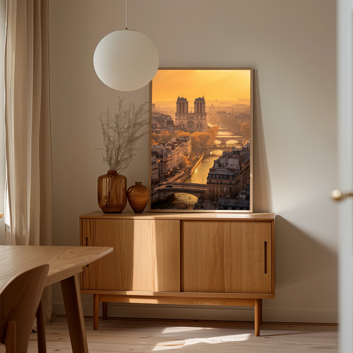 Gyldne Øjeblikke – Paris Seine Solnedgang