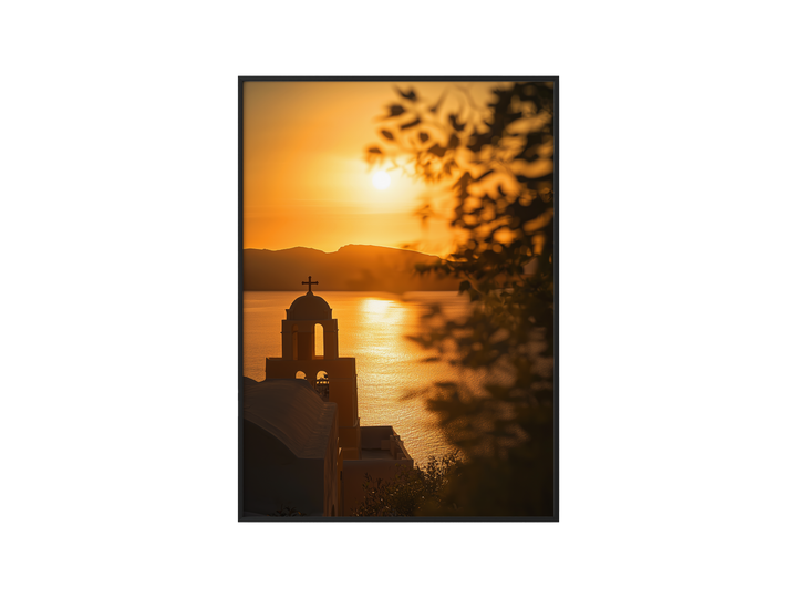 Gyldne Øjeblikke - Santorini Solnedgang