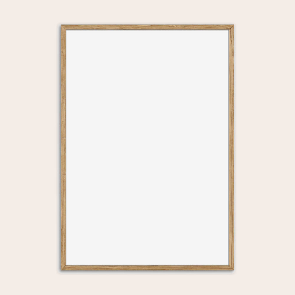 Ramme i massiv egetræ, 70x100 cm, set forfra
