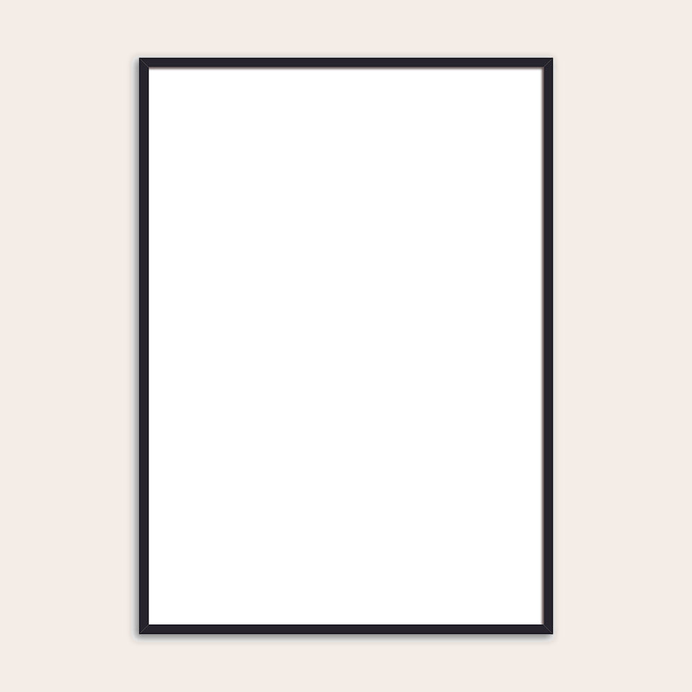 Sort træramme, 50x70 cm, set forfra
